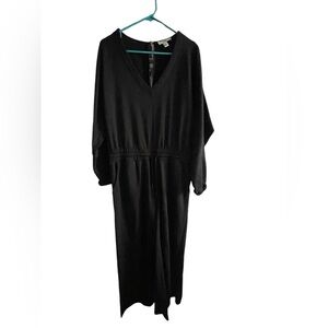 Halston Heritage Black Dolman Sleeve V-Neck Jumpsuit